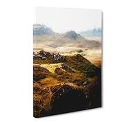 Portree In The Isle Of Skye Scotland Canvas Print | Gallery Wrapped 30mm Frame Wall Art | 30x20 inches | Ready to Hang | Modern Picture | Living Room Bedroom Lounge Office