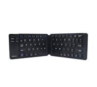 Portronics Chicklet POR-973 Foldable QWERTY Keyboard, Mini Pocket Sized, Rechargeable, Bluetooth Wireless, One Touch Connect Button, for iOS, Android and Windows Tabs, Smartphones, Black