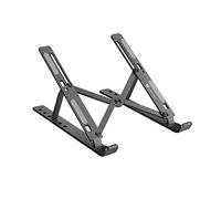 Portronics My Buddy K Portable Laptop Stand with Adjustable Height, Foldable, OverHeating Protection for Laptops & MacBooks (Grey)