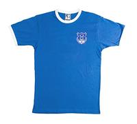 Portsmouth 1960s Retro Football T Shirt Embroidered Logo Royal/White