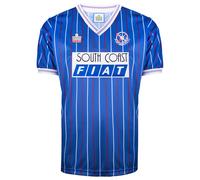 Score Draw Portsmouth 1988 Admiral Retro Football Shirt Blue Medium Polyester