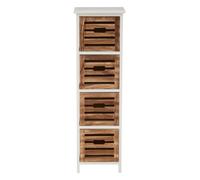 Interiors by Premier Storage Unit Portsmouth 4 Drawer White/Natural