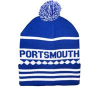 Portsmouth Blue and White Ski Bobble Hat - Stylish Winter Beanie for Pompey Football Fans - Ultimate Comfort and Warmth