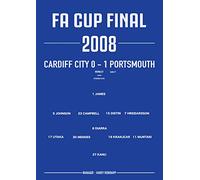 Portsmouth FC 2008 FA cup final art print. A4 size. Frame not included