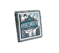 Portsmouth Historic Dockyard Slate Coaster - Vintage-Style Printed Stone Drink Coaster, Decorative and Durable (slco-kf25-2585)