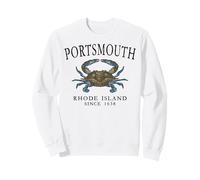 Portsmouth Rhode Island Crab Town Since 1638 Black Letters Sweatshirt