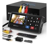 Portta VHS to Digital Converter with 128GB USB3.0 Flash Drive, Video to Digital Recorder Compatible with VHS, VCR, DVR, DVD, Hi8, Mini DV Players, Camcorder (Tapes/DVD Player Not Included)