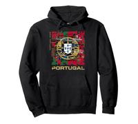 Portugal 2026 Glitch Art National Pride Digital Heritage Pullover Hoodie