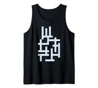 Portugal Cities Crossword Azulejo Blue Tiles Souvenir Tank Top