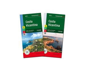 Portugal Costa Vicentina Map WK P4: 2 map Set with Guide booklet hiking walking