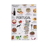 Portugal Country Map Europe Cuisine Lover Kitchen Towel Mom Dad BFF Portuguese Food Cooking Travel Dish Towel Gift (Portugal)