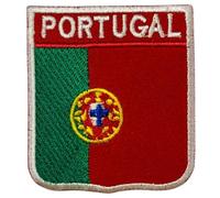 Portugal Embroidered Shield Flag with Name Patch Iron On/Sew On Badge National Symbol Military Patch for Clothing Backpacks Caps