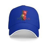 Portugal Flag Baseball Cap Adjustable Print Vintage Hat Polyeste Baseball Cap for Men Women Trucker Capsoutdoor Golf Tennis Peak Hat Sport Hats Blue