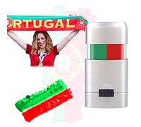 Portugal Flag Face Paint Brush,2022 World Cup Football Fans Favors,Red Green Costume Party Pocket Face Paint Lipstick for World Cup Portugal Team Fans,Sports Party Facepaint Dress Up