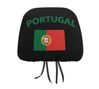 Portugal Flag Funny Car Headrest Cover Full Wrap Head Rest Protector Universal Car Seat Cover