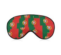 Portugal Flag Funny Sleep Eye Mask Soft Blindfold Eye Cover with Adjustable Strap Night Eyeshade for Men Women