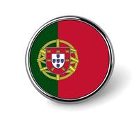 Portugal Flag Novelty Pin Badge Lapel Pin Brooch Badge Tie Jewelry Decor for Hats Jackets Shirts