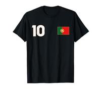 Portugal Flag Number 10 Shield Emblem National Pride T-Shirt