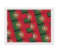 Portugal Flag Or Banner Funny Diamond Art Painting Kit Horizontal Version Crystal Points Full Drill Paint Square for Adult Beginners