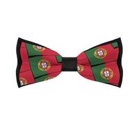 Portugal Flag Or Banner Men's Bow Ties for Wedding Party Classic Adjustable Bowties Pre Tied Necktie