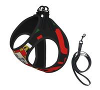 Portugal Flag Print Pet Supplies Adjustable Step-In Flex Breathable Mesh Dog Harness For Small Medium Dogs, S-L