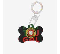 Portugal Flag Printing Bone Shaped Dog Tag Pet Id Tags,Acrylic Dog Tags Cat Tags with Ring for Dog Cat,Pendant Crafts