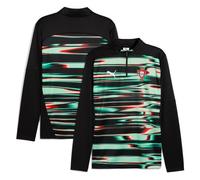 Portugal Football Jackets Prematch 1/4 ZipTop Black Puma Mens Official