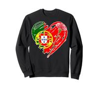 Portugal Freedom Day Carnation Revolution Flag Heart Graphic Sweatshirt