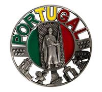 Portugal Fridge Magnets Popular Monuments of Portugal Tourist Souvenir Gift Home Kitchen Decorations Fridge Magnets from Portugal (Portugal Monuments in Silver)
