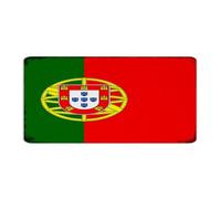 Portugal Funny Novelty Metal Tin Sign Personalized Terrace Signs State Map Flag Home Decor Tin Signs for Restaurants Dining Room Garage 6x12 Inch