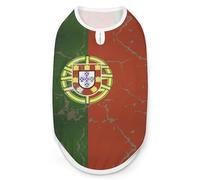 Portugal Glorious Flag Fashion Dog Shirts Printing Pet Clothes Sleeveless Pets Vest for Dogs Puppy Cats M