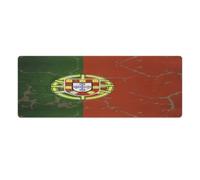 Portugal Glorious Flag Rectangular Non-Slip Mouse Pads Rubber Base Desk Mat for Home Office 30x80cm
