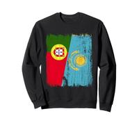 Portugal Kazakhstan Half Flag Portuguese Kazakh Jersey Sweatshirt