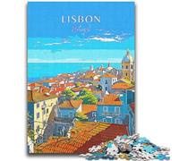Portugal Lisbon Travel Puzzles 1000 Pieces for Adults, Help The Brain Exercise Addictive Toys to Cultivate Patience Unique Challenge Game 2000pcs (70x100cm)
