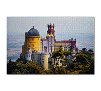 Portugal Park and National Palace of Pena Sintra Jigsaw Puzzle 100 Piece Game Artwork Travel Souvenir 45,5x35,5CM