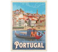 Portugal: Porto District, Vintage Poster - Premium 500 pieces Puzzle - MyPuzzle special collection from Anderson Design Group