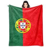 Portugal Portuguese Flag Throw Blanket Flannel Blankets Soft Warm Cozy Lightweight Bed Throws for Bedroom Living Room Sofa Couch Home Decor
