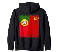 Portugal Soviet Union Flag Portuguese CCCP Heritage Zip Hoodie