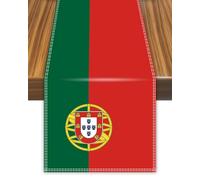 Portugal Table Runner,Portuguese Flag Tablecolth for Dining Home Decor