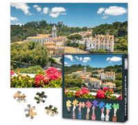 Portugal Town Puzzles for Adults 1000 Pieces, Sintra Town, Portugal Jigsaw Puzzles, Cultural Landscape of Sintra Adult Puzzle for Adults, Educational Fun Games or Toys for Elders Friends 20X27 INCH