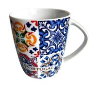 Portugal Traditional Azulejos Hand Painted Coffee Mugs Ceramic Tea Cup Includes Gift Box Portugese Pottery Beautiful Gift from Portugal (Multi Azul 420 ml)