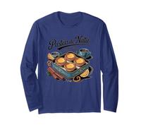 Portugal Traditional Custard Tarts Food Art Pastéis de NATA Long Sleeve T-Shirt