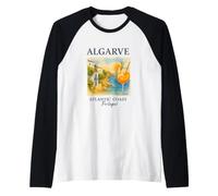 Portugal Travel Algarve Escape Coastal Summer Raglan Baseball Tee