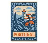 Portugal Travel Poster Jigsaw Puzzle for Adults, 1000 PCS