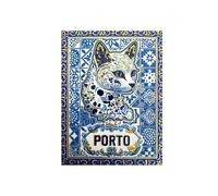 Portugese Azulejo Embosed Ceramic Tile Stand for Table or Wall Hanging Decoration - Beautiful Gift Souvenir from Portugal (Blue Porto)