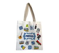 Portugese Traditional Symbols Tote Bags - Colorful Patterns Shopping Travel Hand Bags with Zipper & Sling, Symbols, One Size