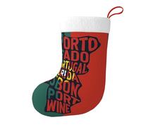 Portuguese cities Christmas Stocking 17.7", Festive Hanging Sock for Fireplace Mantel, Holiday Decorations