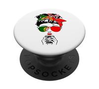 Portuguese Coffee Mama Mommy Girl Lady Flag Carnation Design PopSockets Adhesive PopGrip