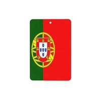 Portuguese flag 4 Pcs Car Air Freshener Cards, Hanging Disposable Card Fresheners for Vehicles, Lavender Scented