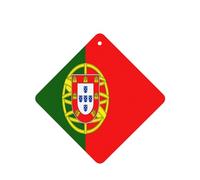 Portuguese flag 4 Pcs Car Air Freshener Cards, Hanging Disposable Card Fresheners for Vehicles, Lavender Scented